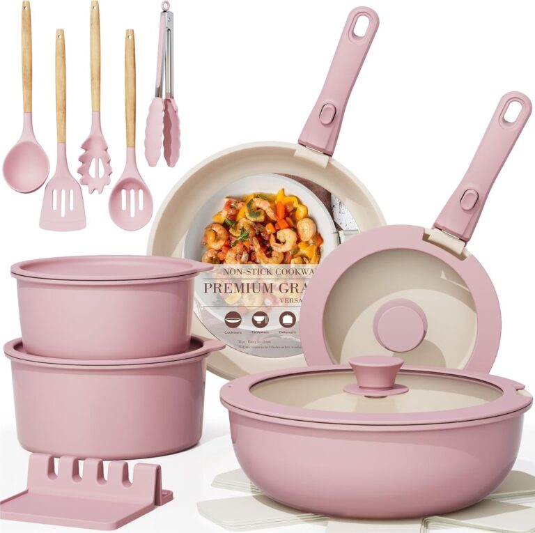 Cook with Confidence: Astercook 21-Piece Non-Stick Cookware Set 6 Astercook 21 Pcs Pots and Pans Non Stick FlairPicks - Find the Best Kitchen Appliances Without Wasting Money